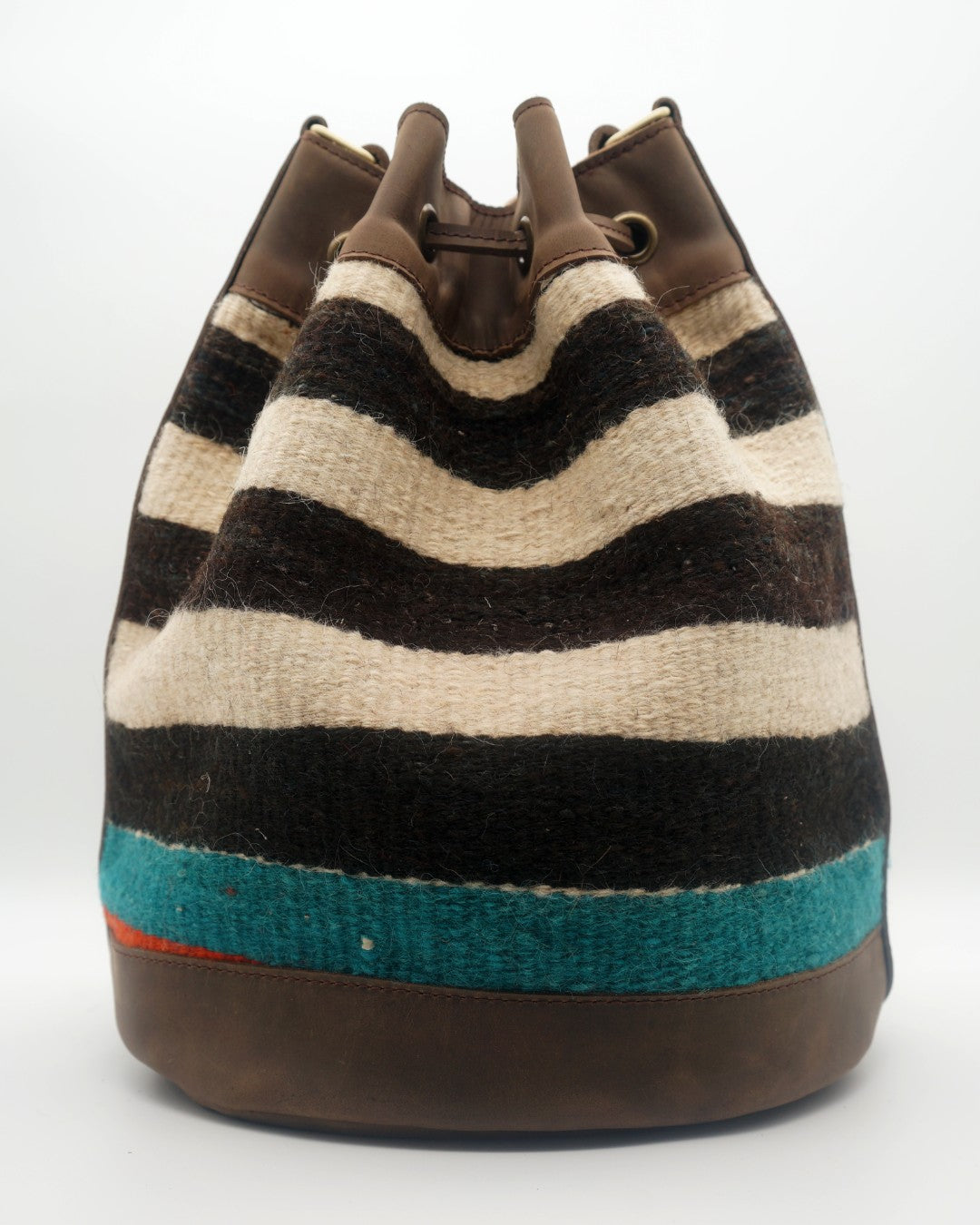 Handmade Kilim Bucket Bag With Genuine Leather LKB02083
