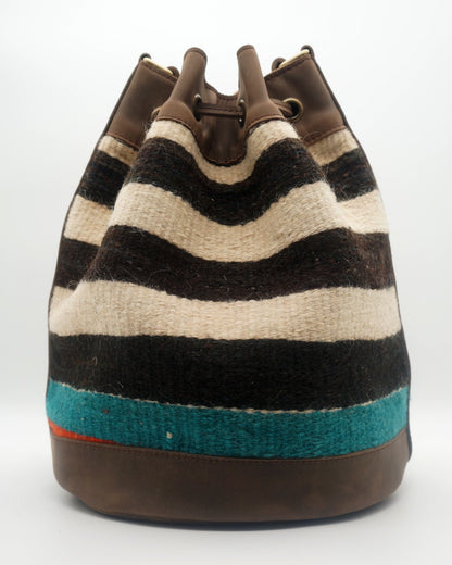 Handmade Kilim Bucket Bag With Genuine Leather LKB02083