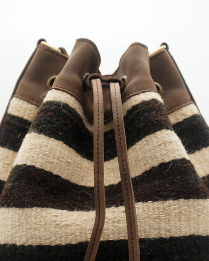 Handmade Kilim Bucket Bag With Genuine Leather LKB02083