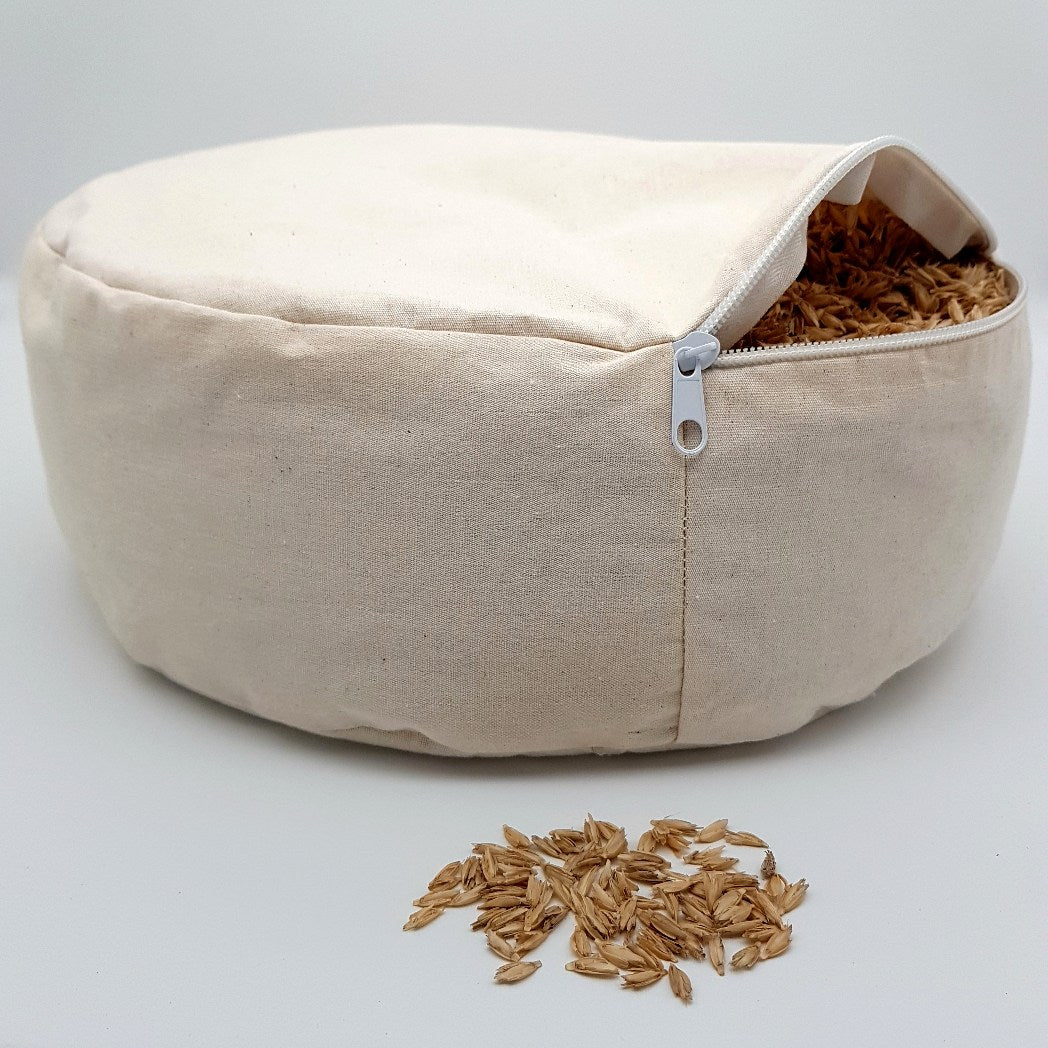 Cremna Handmade Zafu Yoga / Meditation Cushion, zafu product photo inner cloth and natural filling