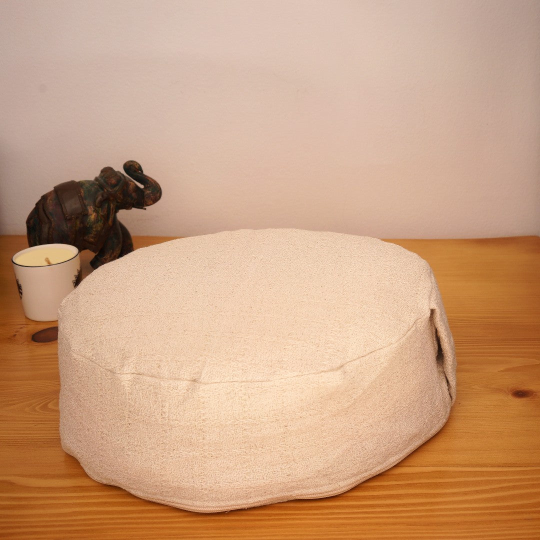 BIG Cusion for Yoga and Meditation - ZAFU - made from pure sale linen - HANDMADE!! with Organic buckwheat