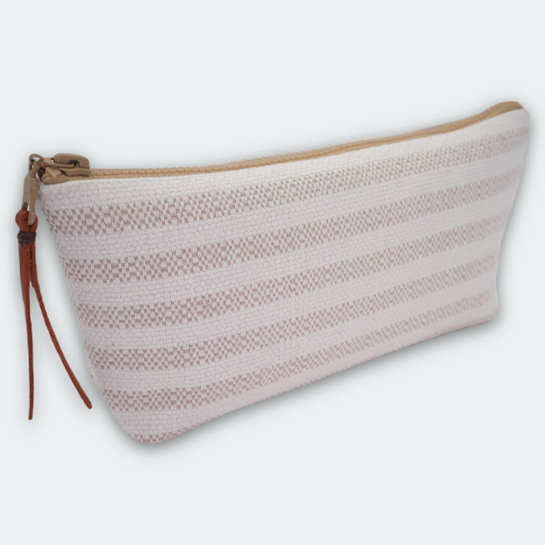 Patara Handwoven Cotton Makeup/Pouch Bag, clutch cosmetic bag angled