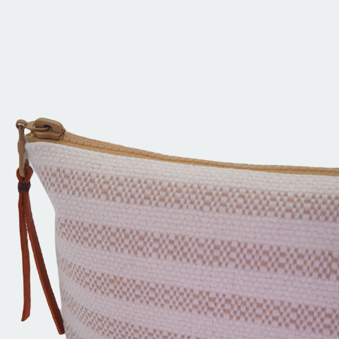 Patara Handwoven Cotton Makeup/Pouch Bag, clutch cosmetic bag closeup material