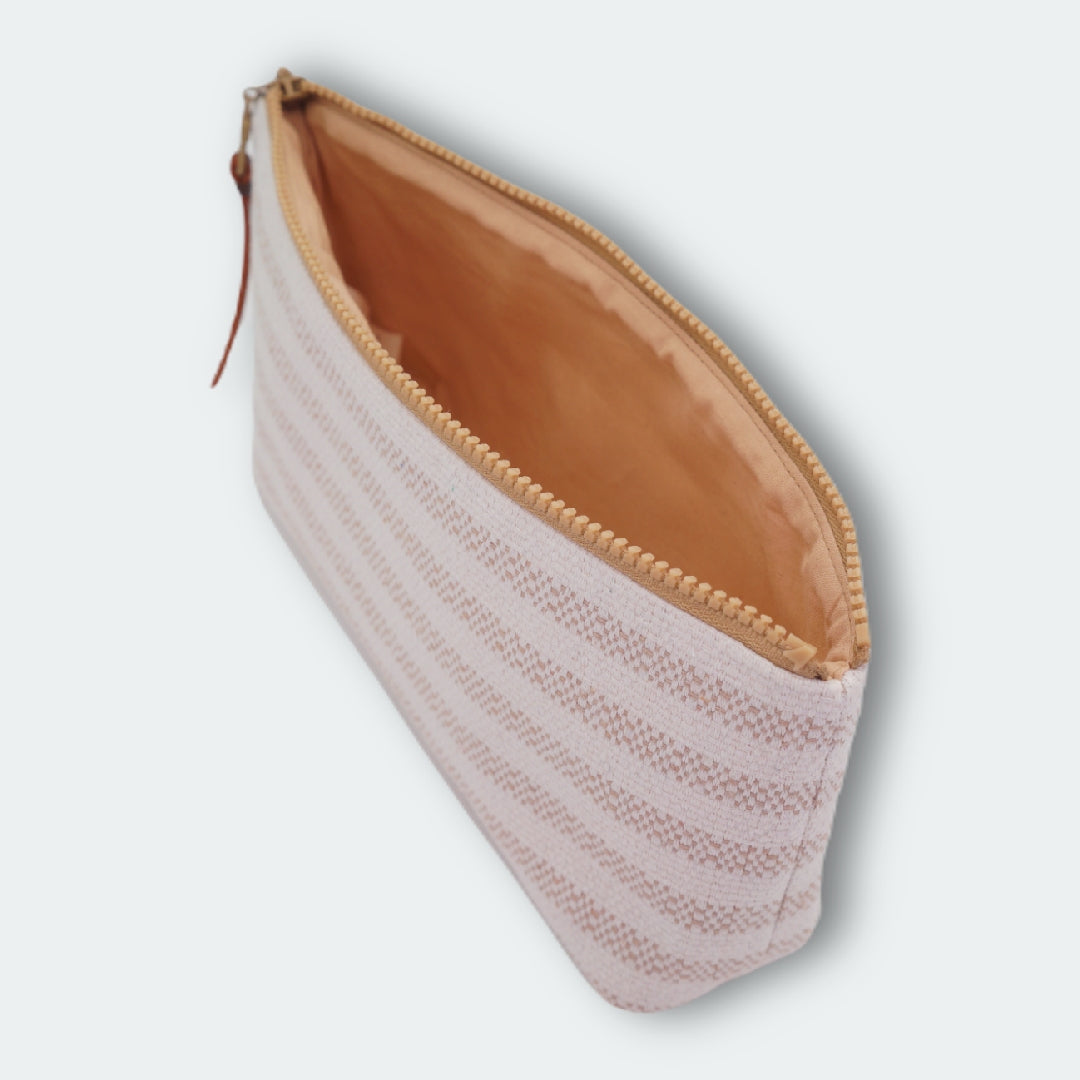 Patara Handwoven Cotton Makeup/Pouch Bag, clutch cosmetic bag inside