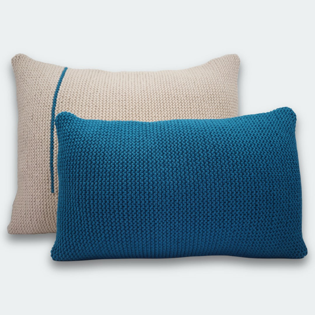 Calynda Handknitted Cushion Cover Set, cushion cover product photo front