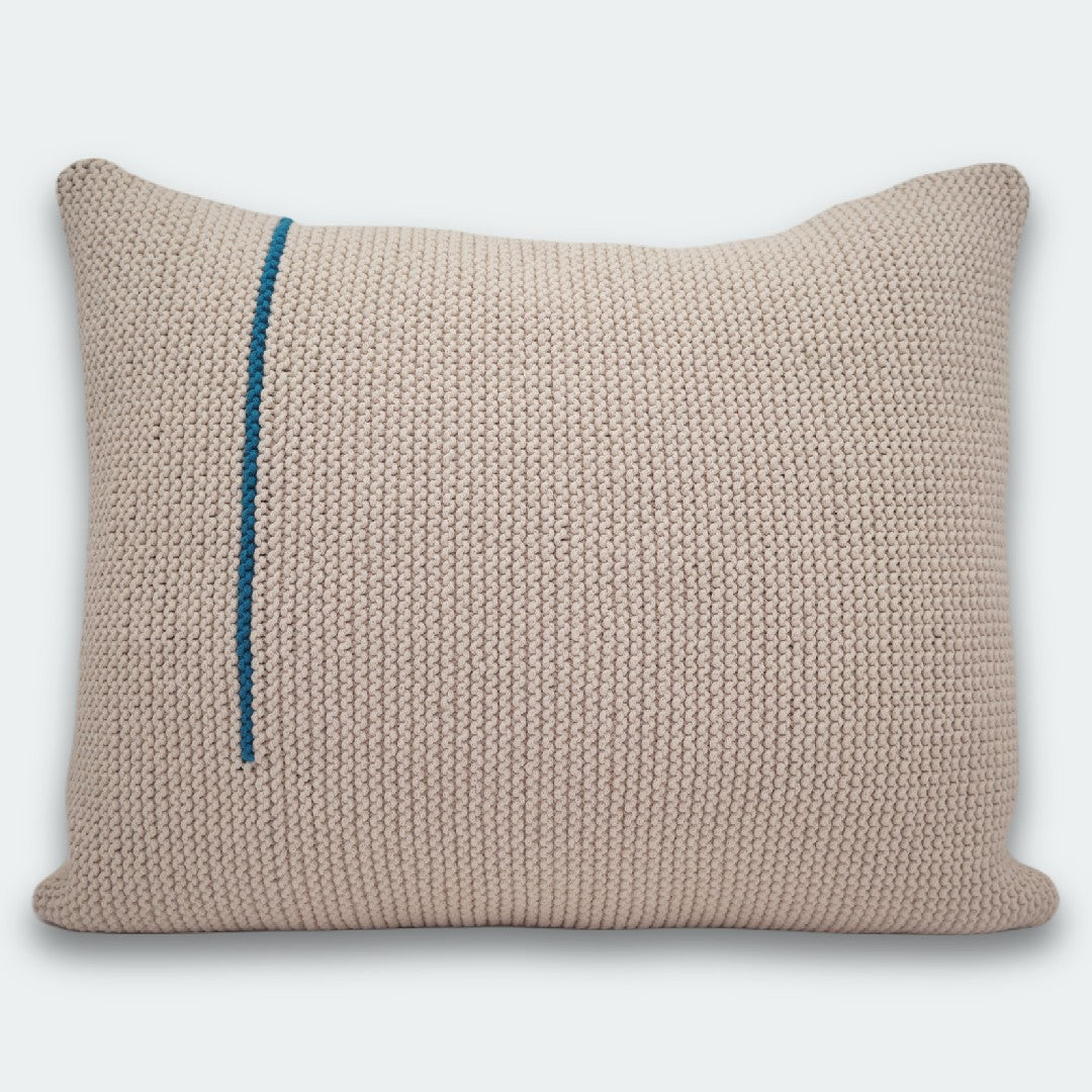 Calynda Handknitted Cushion Cover Set, cushion cover product photo grey pillow front