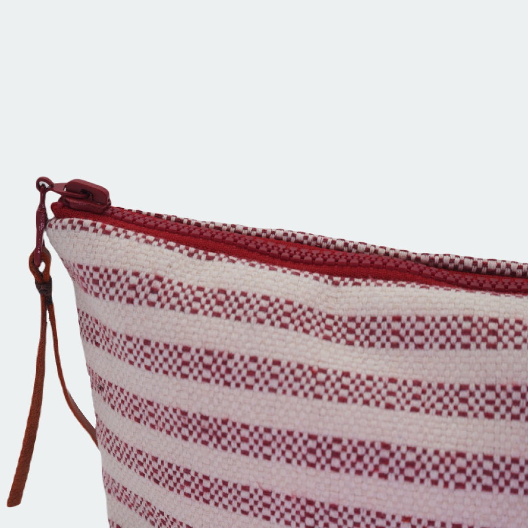 Smyrna Handwoven Makeup/Pouch Bag, clutch cosmetic bag closeup material