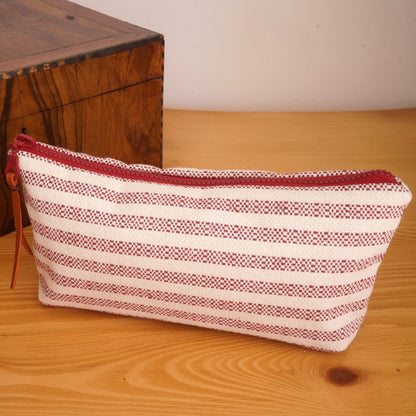 Smyrna Handwoven Makeup/Pouch Bag, clutch cosmetic bag closeup with decor box