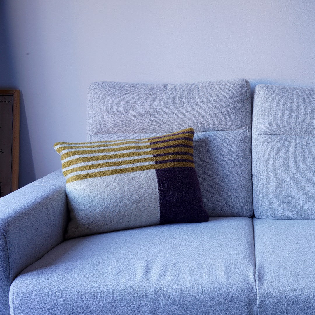 Cyme Handwoven Cushion Cover, cushion cover product photo on sofa