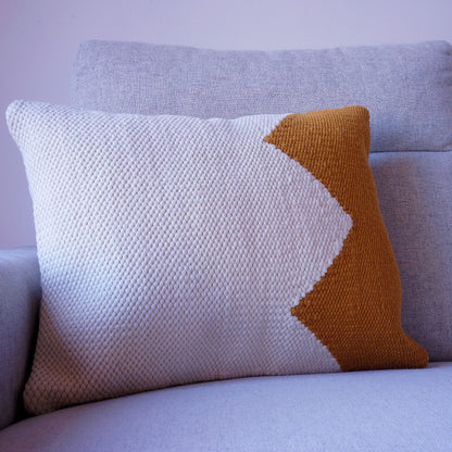 Mitanni Handwoven Cotton Cushion Cover, cushion cover product photo on sofa closeup