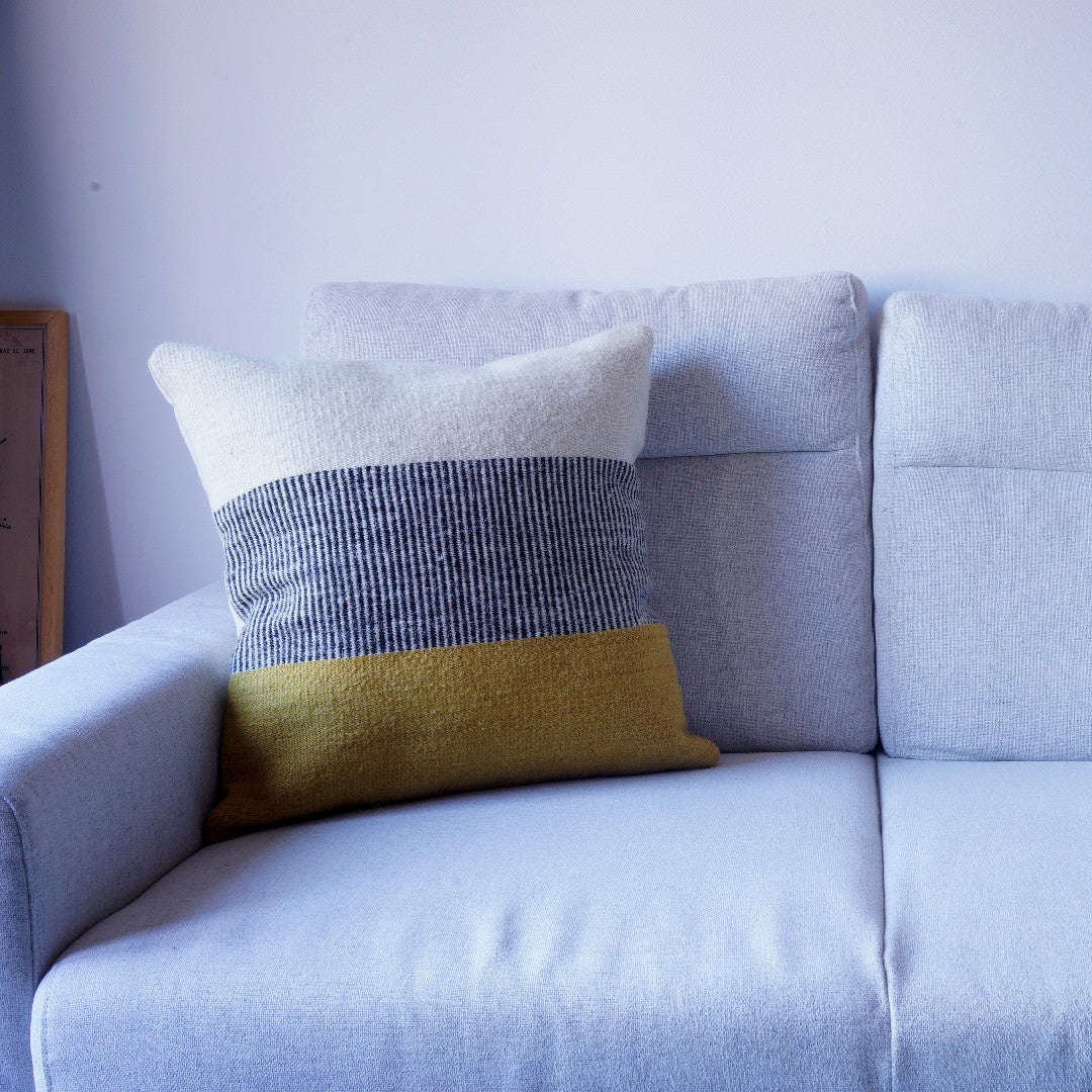 Perge Handwoven Cushion Cover, cushion cover product photo on sofa